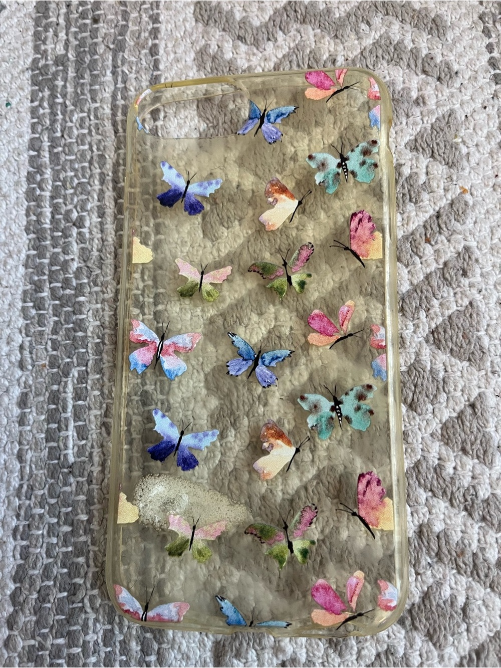 Ardene Clear Butterfly Phone Case - Pink, Blue, Green, Cream iPhone 8 Plus